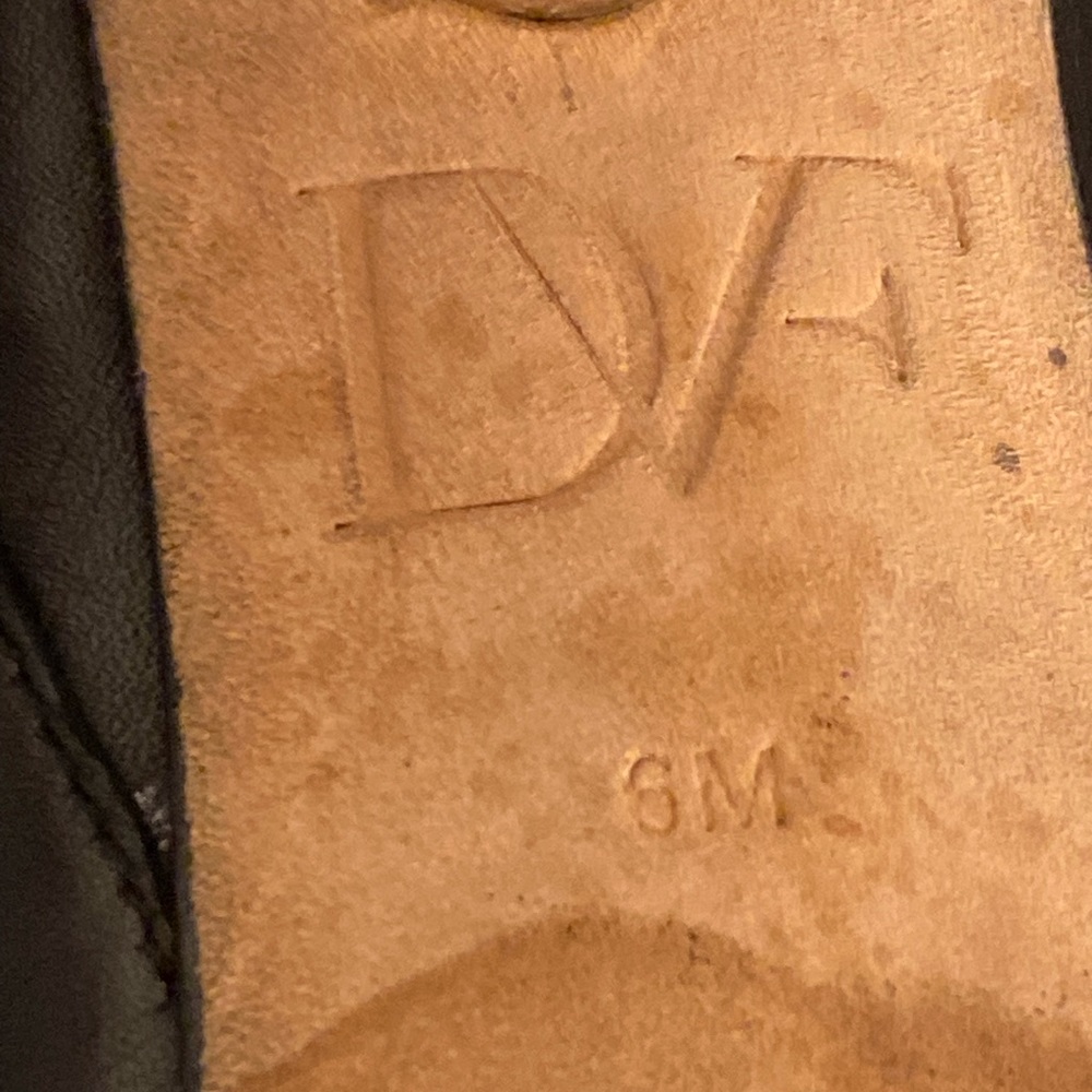 Diane Von Furstenberg Black Leather Zipper
Wraparound Tall Heeled Boots~Size 6 - Picture 11 of 13